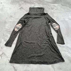 Million Bullpup Sweater with Elbow Patches Gray Tunic Dress Size Large L USA‎ thumbnail 3
