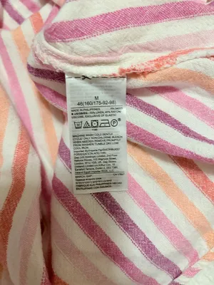 Gap medium striped square neck linen blend dress thumbnail 6