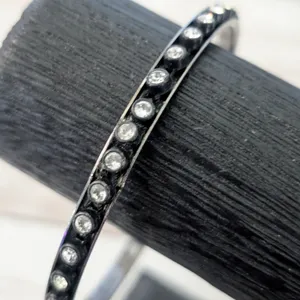 Vintage Bracelet with Clear Gems - 8.25" thumbnail 3