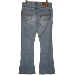 Abercrombie & Fitch Flare Blue Denim Light Wash Cotton Wide Leg Jeans Size 6 R thumbnail 2