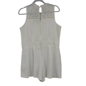 Disney Alice iThrough Looking Glass Romper Sz XL Fairy Coquette Lace Bib Cream thumbnail 7