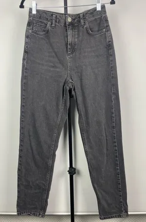 Urban Outfitters BDG Washed Gray Black Denim Mom High‎ Rise Jeans thumbnail 1