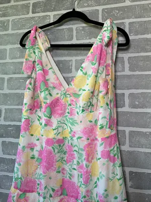 WAYF Floral Tiered Midi Dress XL Garden Party Wedding Guest Ruffle Dress thumbnail 2