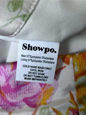 Showpo Floral Print Square Neck Sleeveless Strappy Ruched Side Mini Dress Size 6 thumbnail 5
