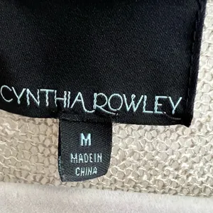 Cynthia Rowley Linen Cardigan Sweater Duster Open Knit Taupe Womens Medium NWOT thumbnail 6