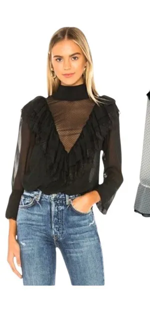 HAH Hot As Hell Bodysuit Women Small Black White Polka Dot Heavy Knecking‎ NWT thumbnail 1