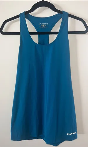 Brooks Teal Racerback Athletic Tank thumbnail 1