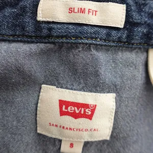 Levi's Western Dark-Wash Denim Slim Fit Snap Button Down Top Size S thumbnail 5