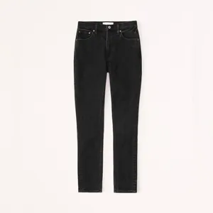 Abercrombie & Fitch Curve Love High Rise Skinny Jean in Black Size 16 (33) thumbnail 7
