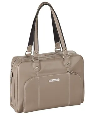 Taupe Laptop Bag with Sophisticated Design thumbnail 1