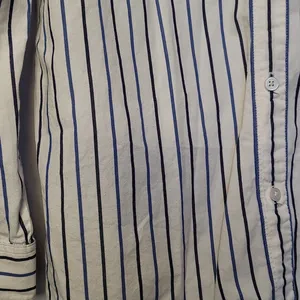 Madewell Ex Boyfriend Classic Alyssa Stripe button down collared shirt sz Med thumbnail 4
