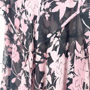 Vintage California Dynasty Sheer Black & Pink Floral Chemise Lingerie Size Large thumbnail 10