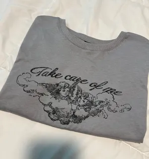 Divided gray baby tee thumbnail 2