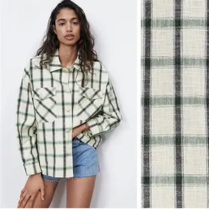 NWT Zara Plaid Overshirt Jacket Green Cream Relax Fit Bloggers Fav S thumbnail 2