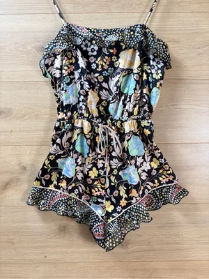 Women’s Victoria’s Secret Floral Black Playsuit Small thumbnail 1