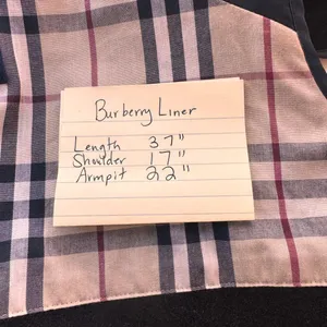 Burberry Nova Check Wool Zip In Coat LINER ONLY Vest Women’s Large Estimate EUC thumbnail 13