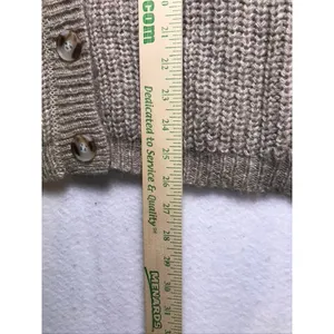 Zenana Womens 3X Oversized Cardigan Sweater‎ Tan Ribbed Knit Lantern Sleeve thumbnail 8