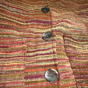 Vintage TanTrums Striped Chenille Jacket S Boho Art To Wear Textured Boxy 90s thumbnail 4