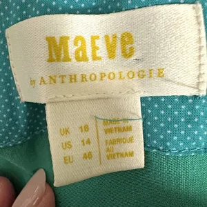 Anthro l Maeve Square-Neck Buttondown Dress thumbnail 10