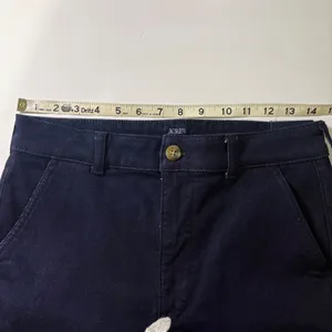 J.Crew High-Rise Trouser Jean in Deep Indigo Rinse Wide Leg Sz 27 Classic Preppy thumbnail 10