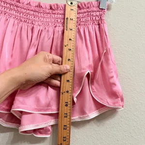 Anthropologie Pink Rose‎ Satin Smocked Waist Shortie Shorts Size XXS NWT thumbnail 15