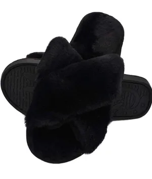 Black Slippers Size 8.5 thumbnail 1