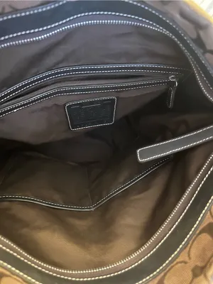 Coach Signature Canvas & Large Brown Bucket/Hobo Bag G15-6083 thumbnail 3