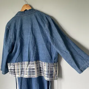 Nina Piccalino Vintage Denim Maxi Dress Jacket Set Cottagecore Blue Size 10 thumbnail 6