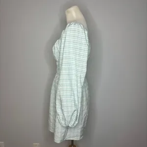 Leyden- Blue & White Gingham Long Sleeve Dress thumbnail 4