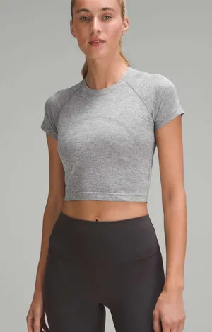 Lululemon Swiftly Tech Cropped Short-Sleeve Shirt 2.0 Size 8 thumbnail 1