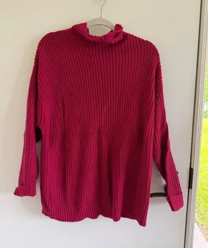 American Eagle oversize knit mock neck sweater fall back to school holidays thumbnail 1