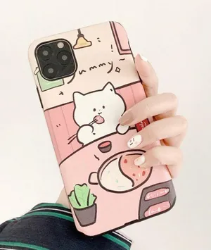 Cute Yummy Cat IPhone 11 Pro Max Case thumbnail 1