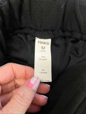 Halara Black High Rise Wide Leg Trousers size M thumbnail 5