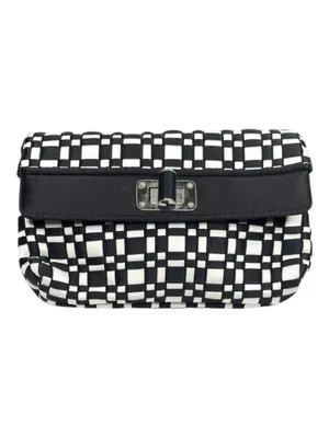 White House Black Market WHBM 𖣴 Checkerboard Chain Handle Mini Bag 𖣴 B + W 𖣴 thumbnail 6