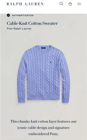 Polo Ralph Lauren Cable Knit Cotton Sweater thumbnail 7