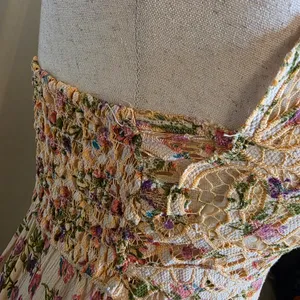 Free People One Adella Pink Floral Asymmetrical Strappy Sleeveless Dress thumbnail 7