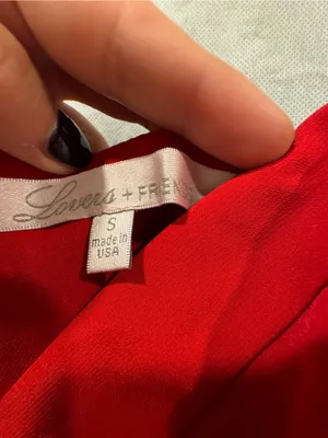 Lovers and friends Red Strapless Cocktail Dress size small thumbnail 3