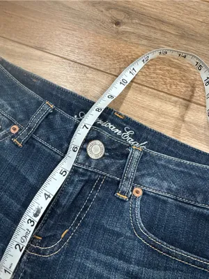 AMERICAN EAGLE Casual Vintage 2000s Y2k Low-rise Jean Short Shorts | Size 2 thumbnail 4
