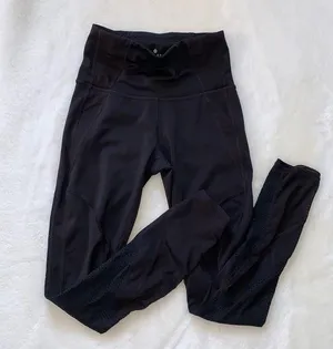Athleta XXS mesh trim high rise legging tights thumbnail 1