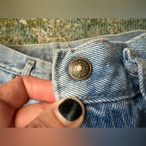 Vintage Ecolojeans by Lee long denim jean shorts, size 14 regular thumbnail 6