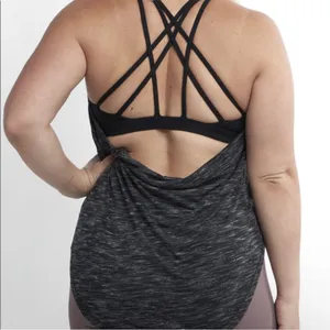 Athletic Tank with built in bra Savvi Black Size L thumbnail 6