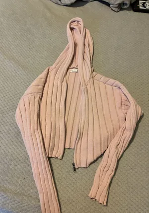 Pink Long Sleeve Zip Up thumbnail 1