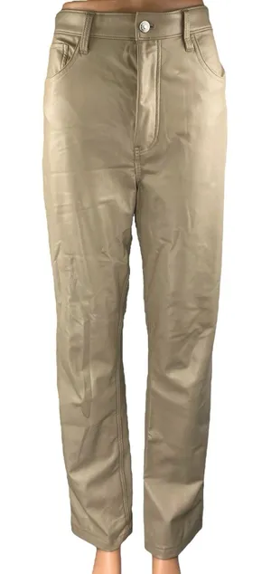 Abercrombie & Fitch The 90s Straight Ultra High Rise Beige Trousers Pants Size 8 thumbnail 1