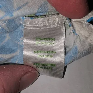 Lilly Pulitzer Womens Blue Green Floral Tunic Top Small‎ thumbnail 5