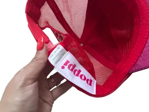 POPPI Pink Red Mesh Trucker Hat Cap NEW without tags thumbnail 4