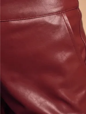 Lulu's Wine Straight-Leg Faux Leather Pants thumbnail 5