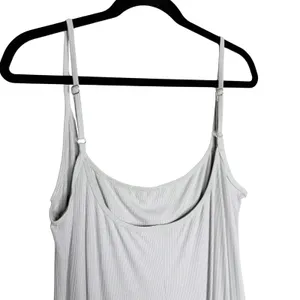 Wild Fable Ribbed Maxi Slip Dress Size XXL Gray Capsule Party Dinner Date Summer thumbnail 7