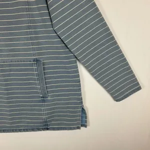 J. Jill Pure Jill Indigo Blue Striped Tunic Sweatshirt Kangaroo Pocket Small NEW thumbnail 9