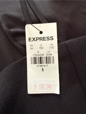Express Double Strap Square‎ Neck Sheath Midi Dress Black Size S NWT thumbnail 8