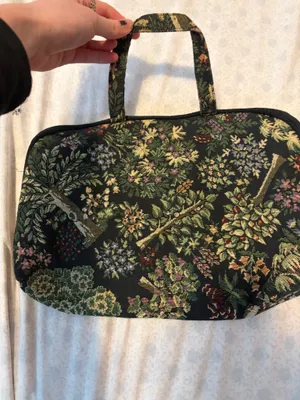 vintage floral bag Black thumbnail 2